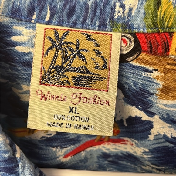 Winnie Fashion Tropical Hawaiian Shirt‎ Vintage Short Sleeve Button Up Luau XL - Picture 2 of 8